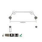MC-557 - wall mount, max. 70 inch, max. 50 kg, 1 device
