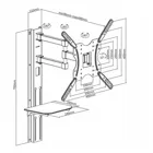 MC-772 - wall mount, max. 55 inch, max. 30 kg, 1 device