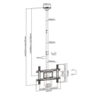 MC-803 - ceiling mount, max. 100 inch, max. 50 kg, 1 device