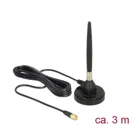 12421 - GSM Omni Antenna - SMA plug, 3 dBi, magnetic base, fixed, RG-174, screw mounting, outdoor