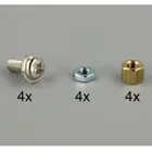 62554 - 3.5" Converter - 4x SATA 7 pin to 4x M.2 NGFF, incl. 4x fixing screws for M.2 module