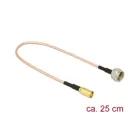 13001 - Antenna Cable - F plug to SMB plug, RG-316, 25 cm