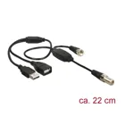 13006 - Antenna Cable - F jack > F plug with phantom power, 5 V, via USB, 22 cm