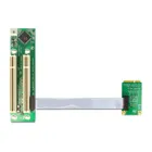 41355 - Riser-Karte Mini-PCI-Express - 2x PCI, mit flexiblem Kabel, 13 cm, links gerichtet