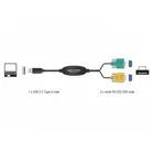 63466 - Adapter - USB 2.0 Type-A > 2x Seriell DB9 RS-232