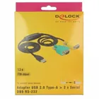 63466 - Adapter - USB 2.0 Typ-A > 2x Seriell DB9 RS-232