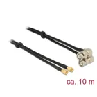 12472 - Antenna Cable SMA plug > BNC plug 90° Twin Cable RG-58 C/U 10 m