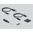 42618 - Externes Gehäuse für 2.5 SATA HDD / SSD mit zusätzlichem USB Type-C(TM) und Typ-A Port