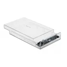 42623 - Externes Gehäuse für 3.5 SATA HDD mit USB Type-C(TM) Buchse transparent - werkzeugfrei