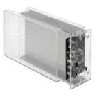 42624 - External Dual Enclosure for 2x 3.5 SATA HDD with USB Type-C(TM) female transparent