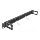 66486 - 19" Cable Management Brush Strip with Cable Support Plate 1U black