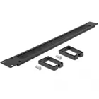 66486 - 19" Cable Management Brush Strip with Cable Support Plate 1U black