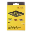 21324 - Aluminium installation frame 2 x 2.5 to 3.5 black
