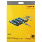 41427 - Riser Karte PCI Express x1 > 4 x PCIe x16 mit 60 cm USB Kabel