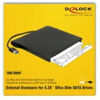 42603 - Externes Gehäuse für 5.25 Slim SATA Laufwerke 9,5 mm zu USB Typ-A Stecker