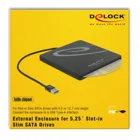 42604 - External Enclosure for 5.25 Slim SATA Drives 9,5 / 12,7 mm to USB Type-A male