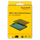 42609 - Externes 2.5 Gehäuse für M.2 NVMe PCIe SSD mit USB 3.1 Gen 2 USB Type-C(TM)