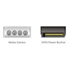 60112 - Cable Power SATA 15 pin to 2 x SATA HDD - 4pin - straight