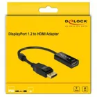 62609 - Adapter DisplayPort 1.2 Stecker > HDMI Buchse 4K Passiv schwarz