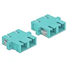 85997 - Optical Fiber Coupler SC Duplex female to SC Dulex female Single-mode 4 pieces light blue