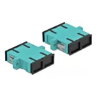 85997 - Optical Fiber Coupler SC Duplex female to SC Dulex female Single-mode 4 pieces light blue