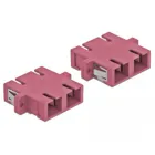 85998 - Optical Fiber Coupler SC Duplex female to SC Dulex female Single-mode 4 pieces violet