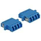 86538 - Optical Fiber Coupler LC Quad female to LC Quad female Single-mode 2 pieces blue