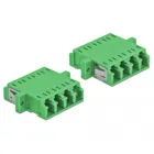 86539 - Optical Fiber Coupler LC Quad female to LC Quad female Single-mode 2 pieces green
