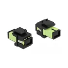 86811 - Keystone module SC Simplex socket to SC Simplex socket lime green / black