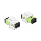 86813 - Keystone module SC Simplex socket to SC Simplex socket lime green / white
