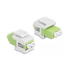 86816 - Keystone module LC duplex socket to LC duplex socket lime green / white