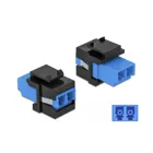 86718 - Keystone Module LC Duplex female to LC Duplex female blue / black