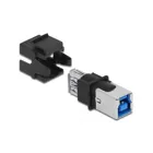 86395 - Keystone Modul USB 3.0 A Buchse > USB 3.0 B Buchse schwarz