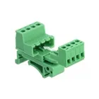 66079 - Terminal block set for top-hat rails 4 pin with 5.08 mm pitch angled