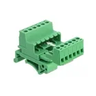 66080 - Terminal block set for top-hat rails 6 pin with 5.08 mm pitch angled