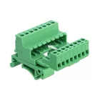 66081 - Terminal block set for top-hat rails 8 pin with 5.08 mm pitch angled