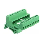 66082 - Terminal block set for top-hat rails 10 pin with 5.08 mm pitch angled
