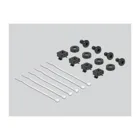66537 - 10? Cable management brush strip with cable catch plate 1 U grey
