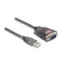 61400 - Adapter USB 2.0 Typ-A zu 1 x Seriell RS-232 D-Sub 9 Pin Stecker mit Muttern mit 3 x LED, 1 m