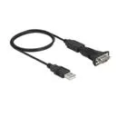 61506 - Adapter USB 2.0 Typ-A zu 1 x Seriell RS-232 D-Sub 9 Pin Stecker mit Muttern