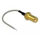 89600 - Antenna Cable SMA jack bulkhead > open end tinned 1.37 94.8 mm, thread length 10 mm
