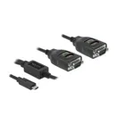 90494 - Adapter USB Type-C™ to 2 x Serial RS-232 DB9 with 15 kV ESD protection