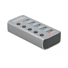 63262 - USB 3.2 Gen 1 Hub with 4 Ports + 1 Fast Charging Port with Switch and Illumination