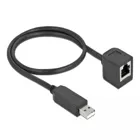 64163 - Serial connection cable with FTDI chipset, USB2.0-A male to RS-232 RJ45 female 50 cm