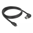 83382 - Kabel EASY-USB2.0-A Stecker gewinkelt links / rechts > USB 2.0 Typ Micro-B Stecker, 1 m