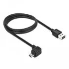 83846 - Kabel EASY-USB2.0-A Stecker>EASY-USB2.0-Micro-B Stecker gewinkelt links/rechts 1 m schwarz