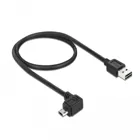83847 - Kabel EASY-USB2.0-A Stecker>EASY-USB2.0-Micro-B Stecker gewinkelt links/rechts 0,5 m schwarz