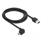 83853 - Kabel EASY-USB2.0-A Stecker>EASY-USB2.0-Micro-B Stecker gewinkelt links/rechts 2 m schwarz