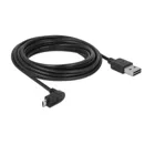 85561 - Kabel EASY-USB2.0-A Stecker > EASY-USB2.0-Micro-B Stecker gewinkelt oben / unten, 5 m