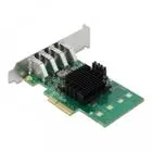 89048 - PCI Express x4 card to 4 x external USB 3.0 Quad Channel - low profile form factor